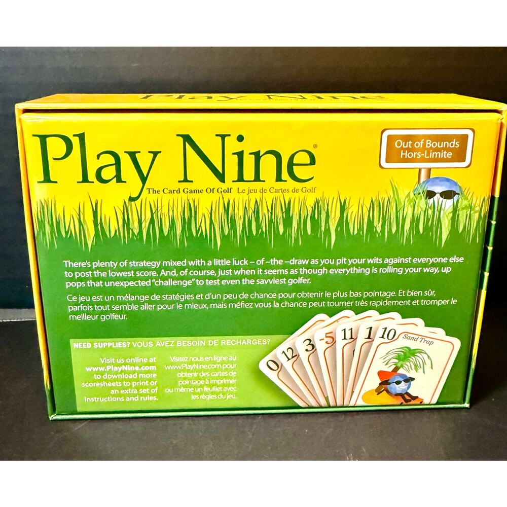 Play Nine The Card Game of Golf new ages 8 & up for 2-6 players family strategy